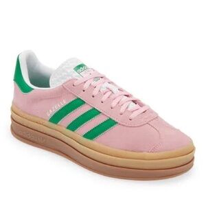 Adidas Gazelle Bold True Pink/ Green/ Ftwr White US 7.5